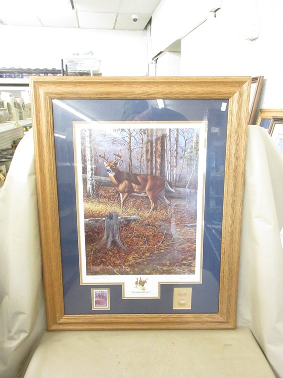 Framed and signed Collector's Edition "Woodland Prince" Harry Antis print