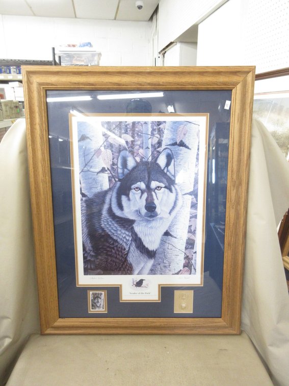 Framed and numbered Collector's Edition "Leader Of The Pack" Tim Fusco print
