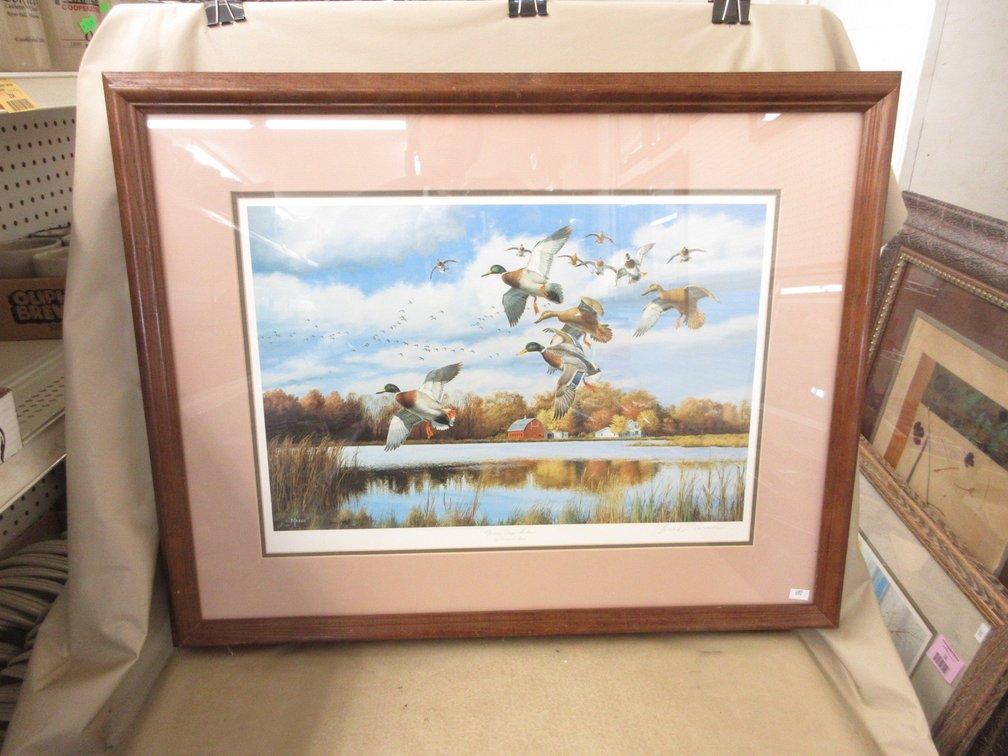 Framed and signed "Opening Day Mallards" David Maass print