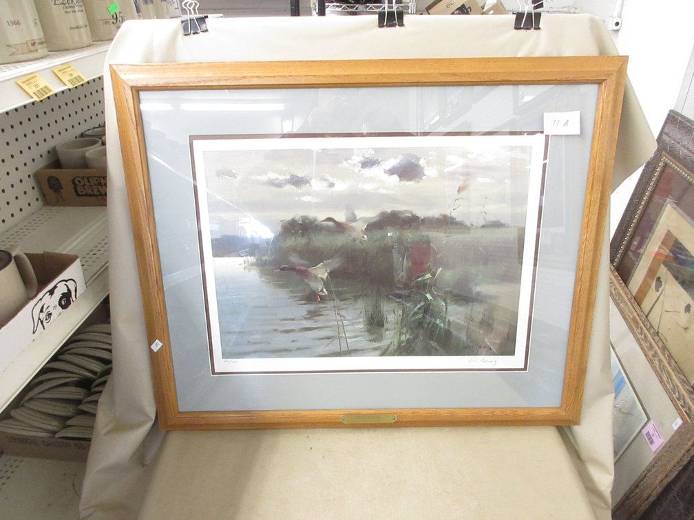 Framed, signed, and numbered Manfred Schatz "Quiet Evening" print