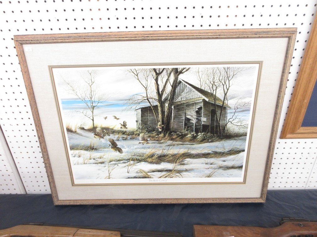 Framed, signed, and numbered Terry Redlin "Broken Cove" print