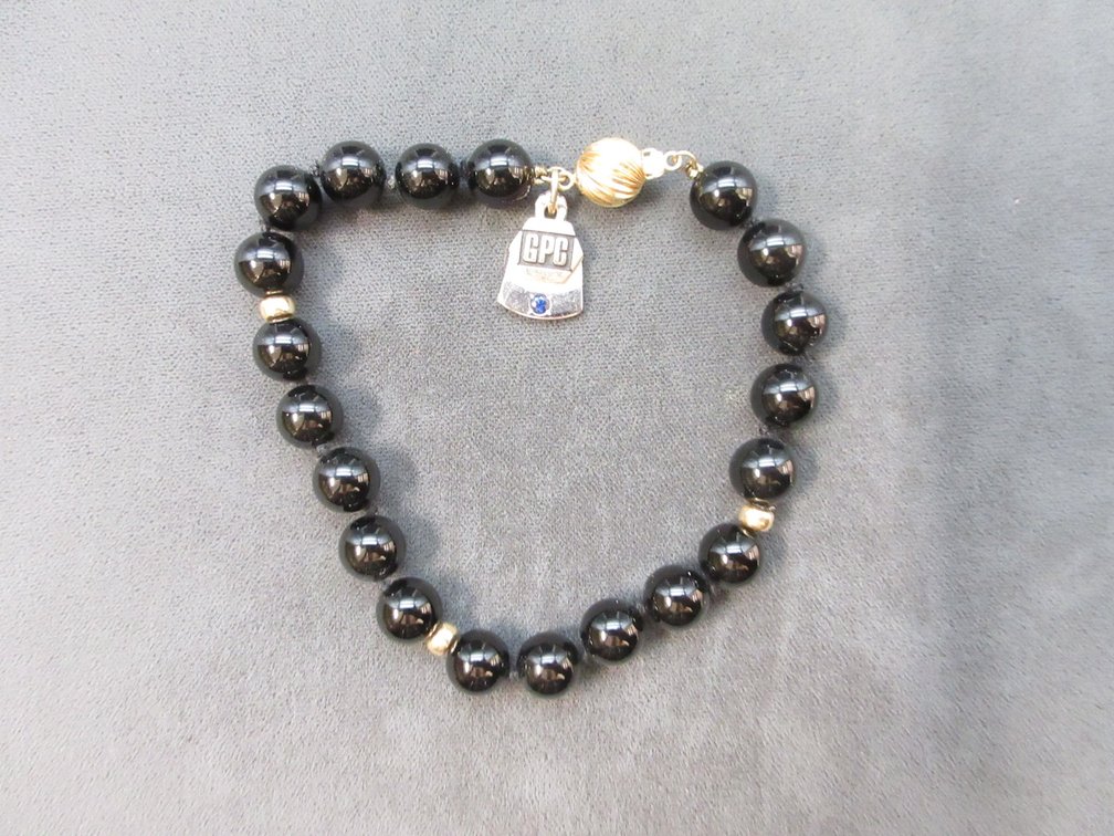 Blackstone bracelet with 10K gold "GPC" service charm