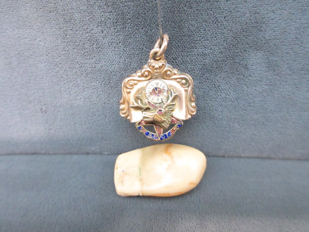 Vintage Elks Lodge (B.P.O.E.) fraternal pendant
