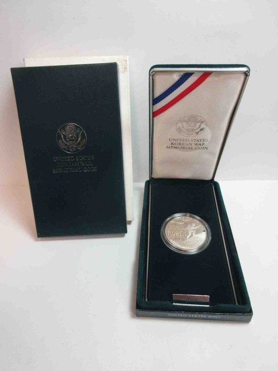 1991-P Proof Korean War commemorative silver dollar