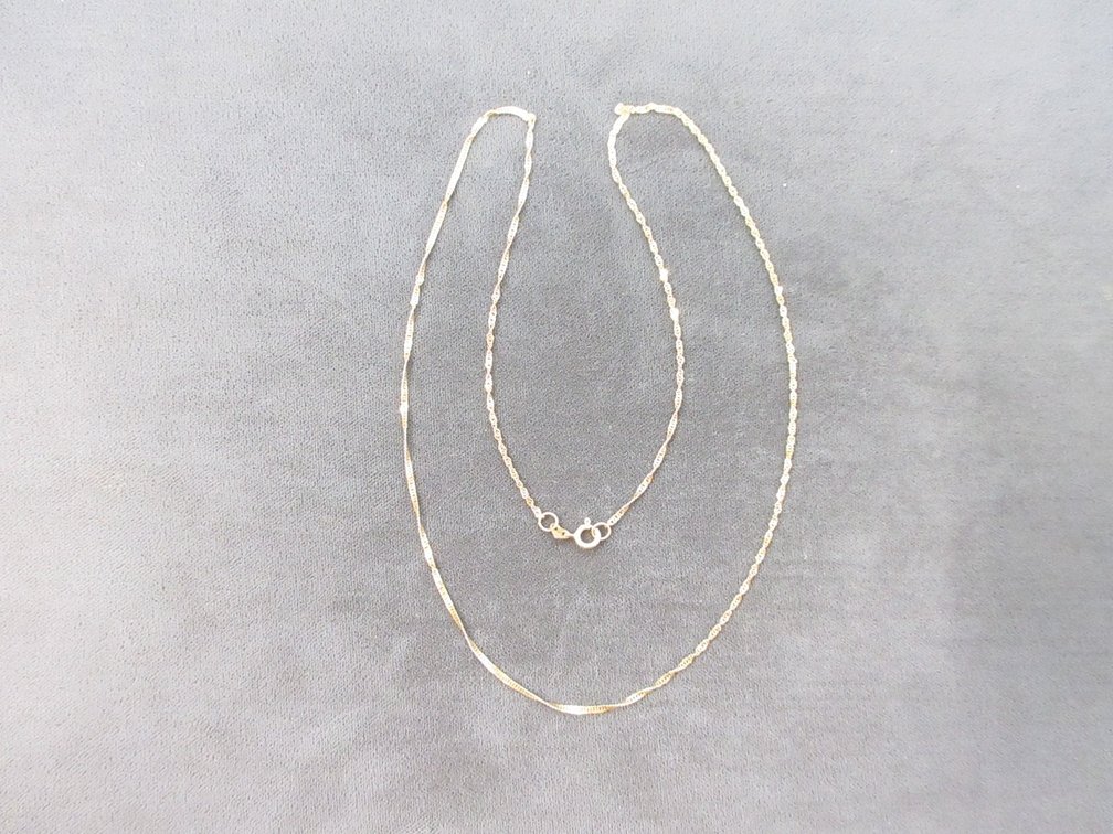 14K Gold fine 18" chain