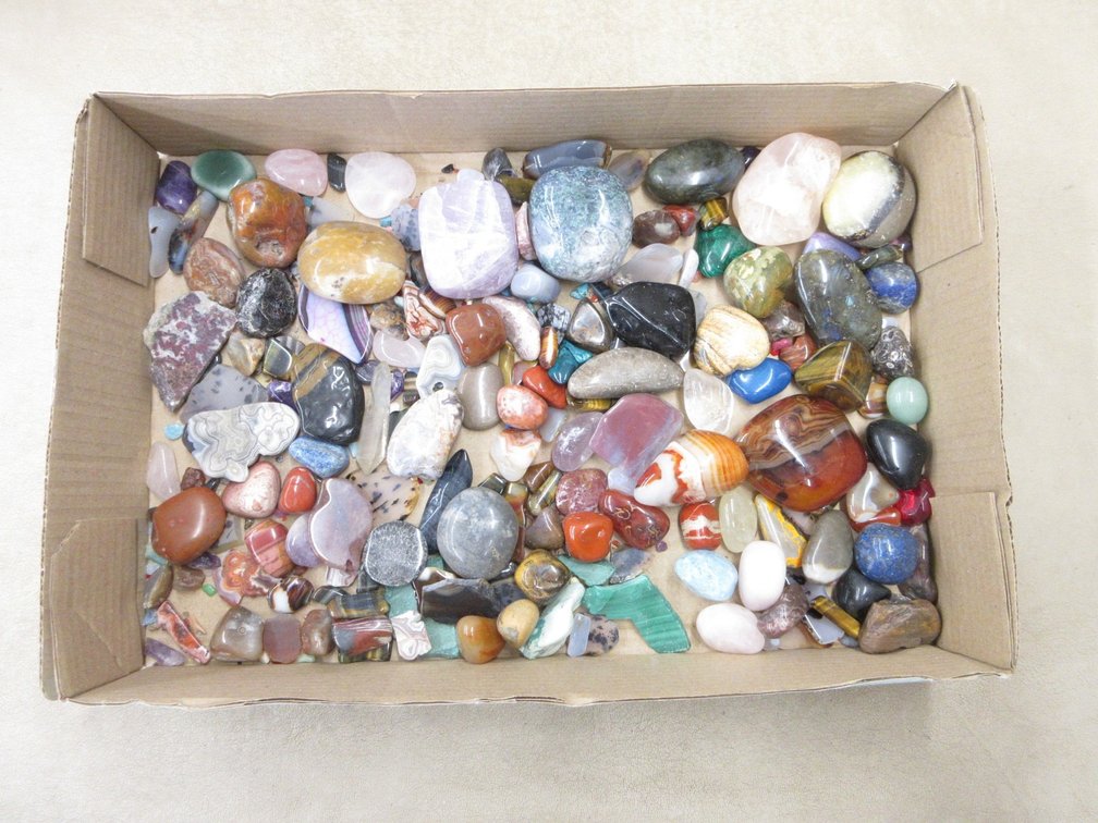 Flat of polished rocks