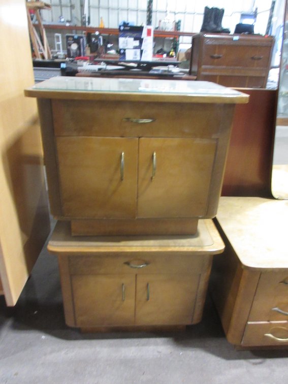 (2) 1960s German Mid-Century bedroom night stands