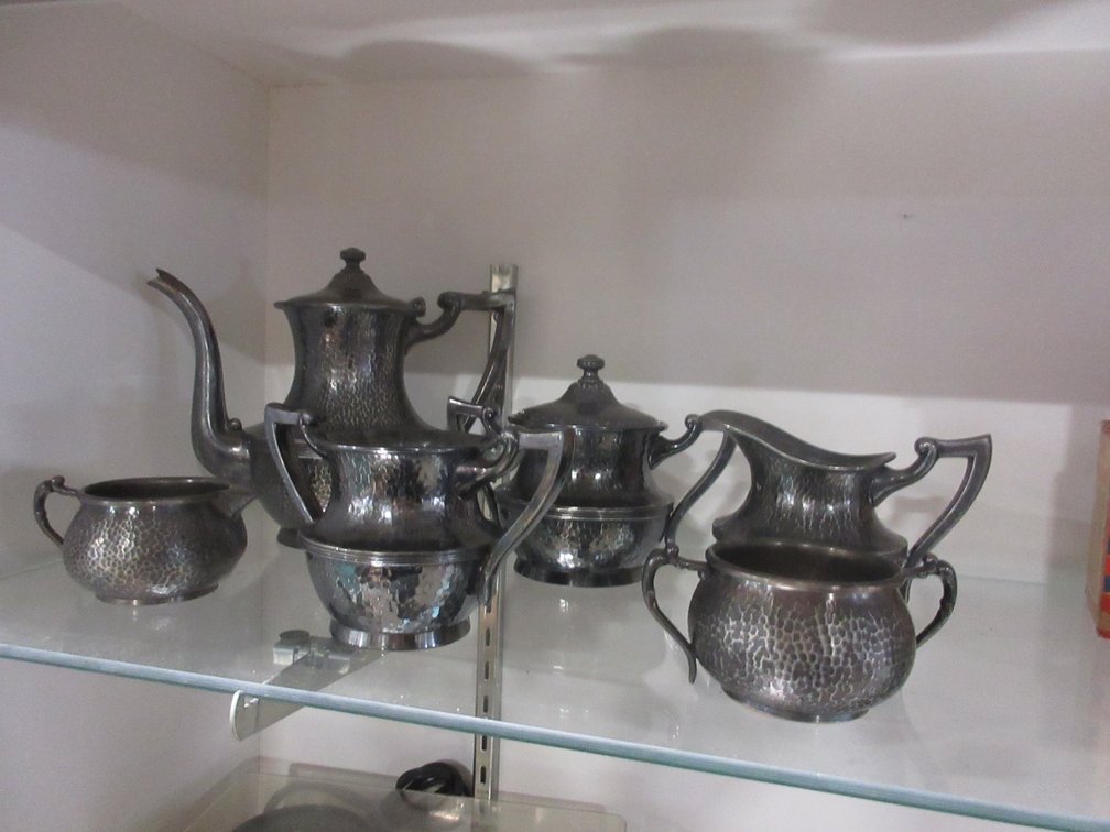 Poole Silver Co. silver-plate tea set