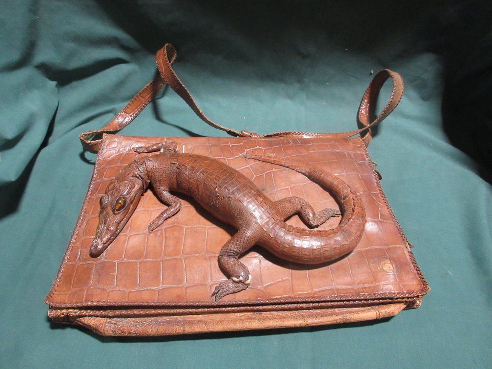 Hand-made Alligator purse with alligator design