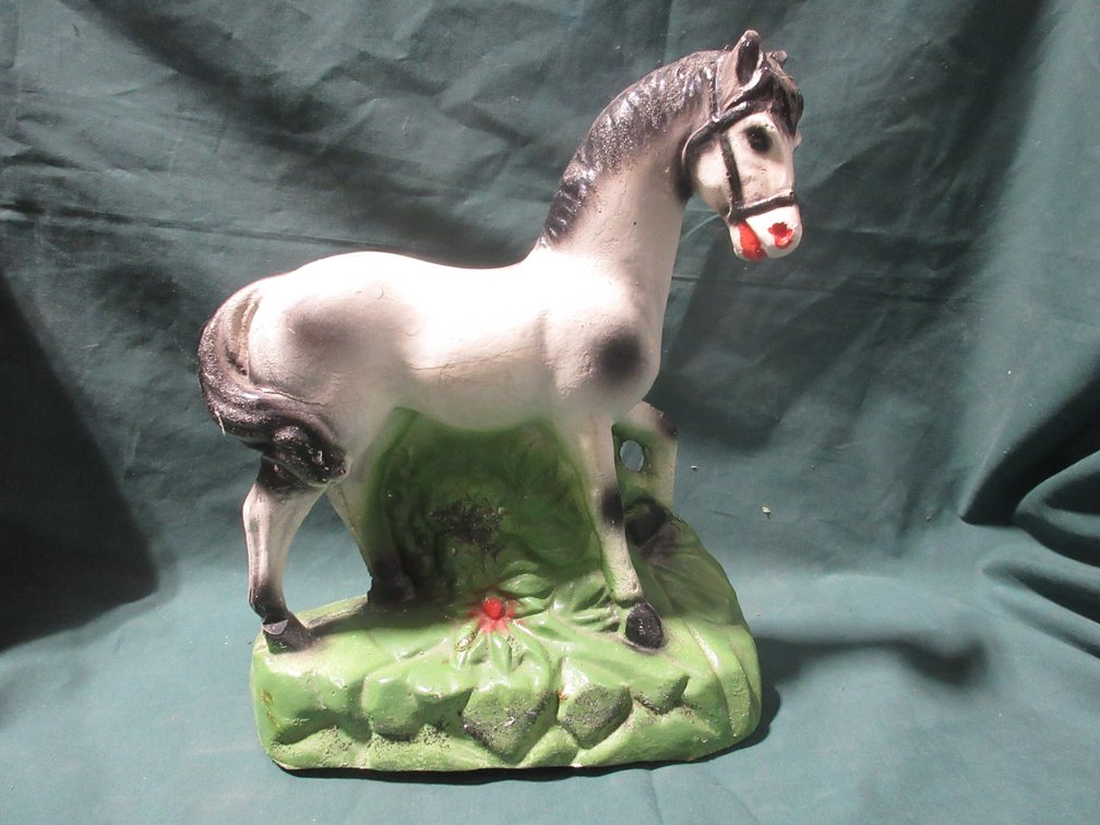 Chalkware horse statue