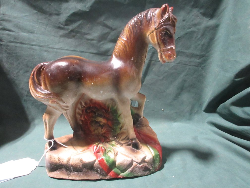 Chalkware horse statue
