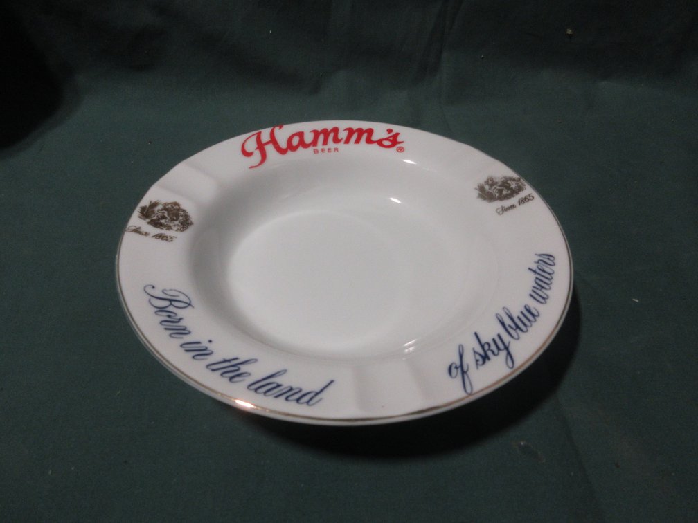 Hamm's porcelain ashtray