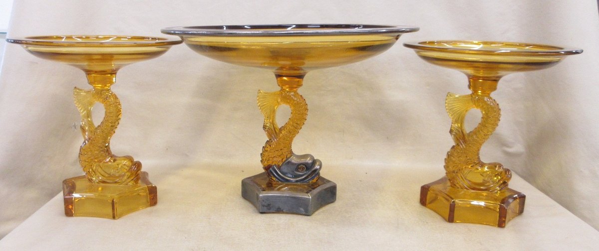 Amber Dolphin Glass