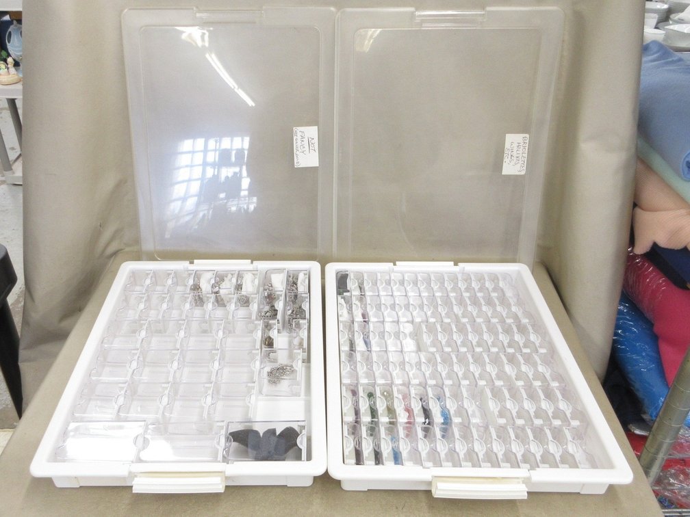 (2) 13.5"L Organizers with contents