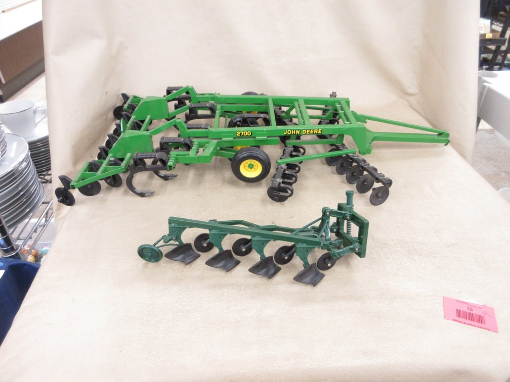 (2) Die Cast toy farm implements