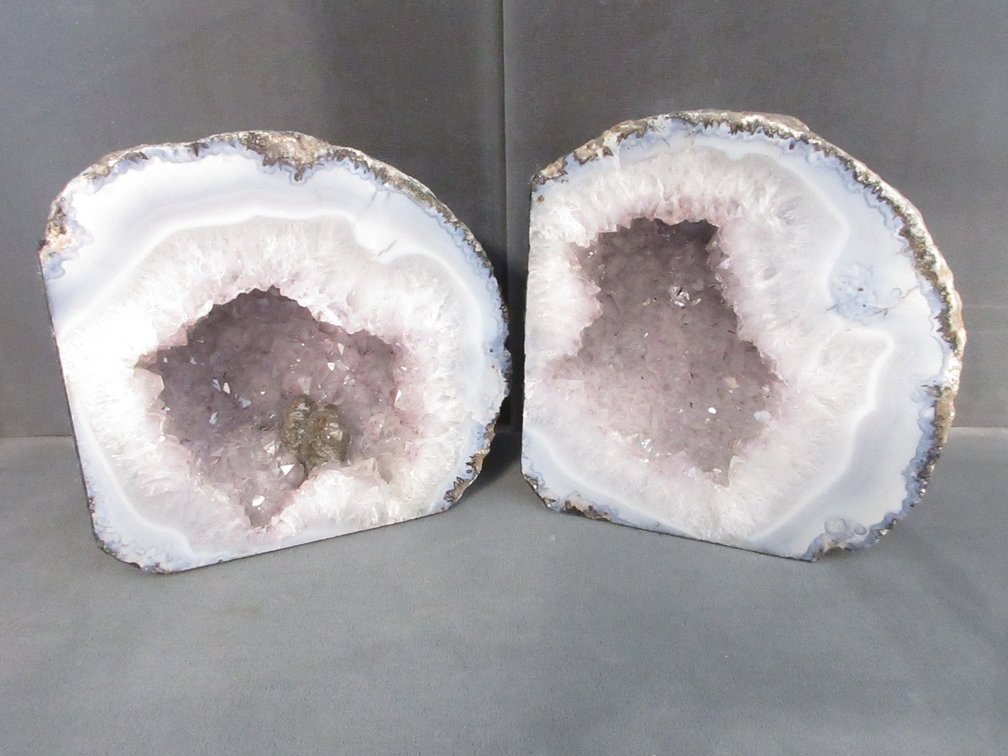 Sliced Geode bookend pair