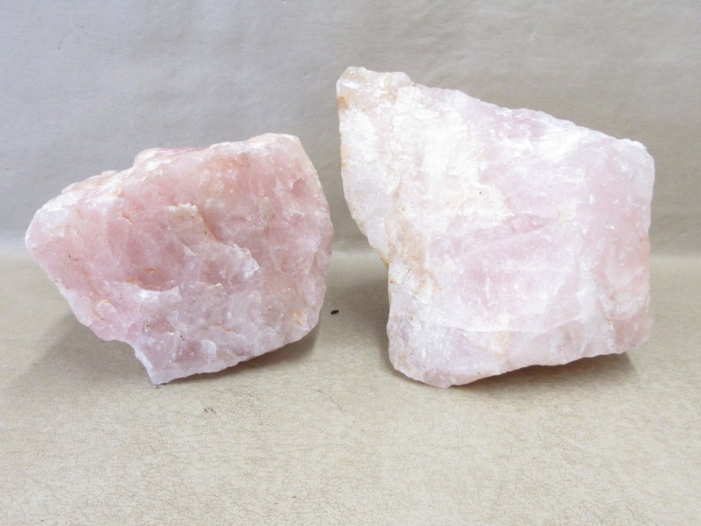 (2) Rose quartz rocks