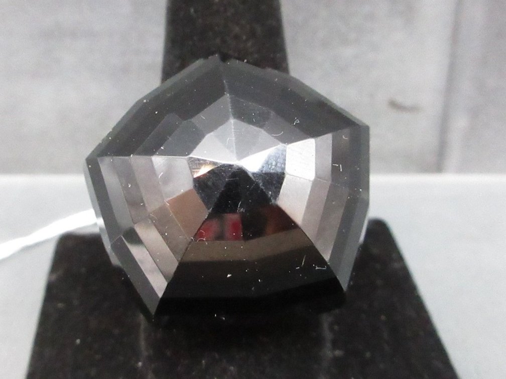 Lola Reese Sterling silver and faceted onyx dome ring