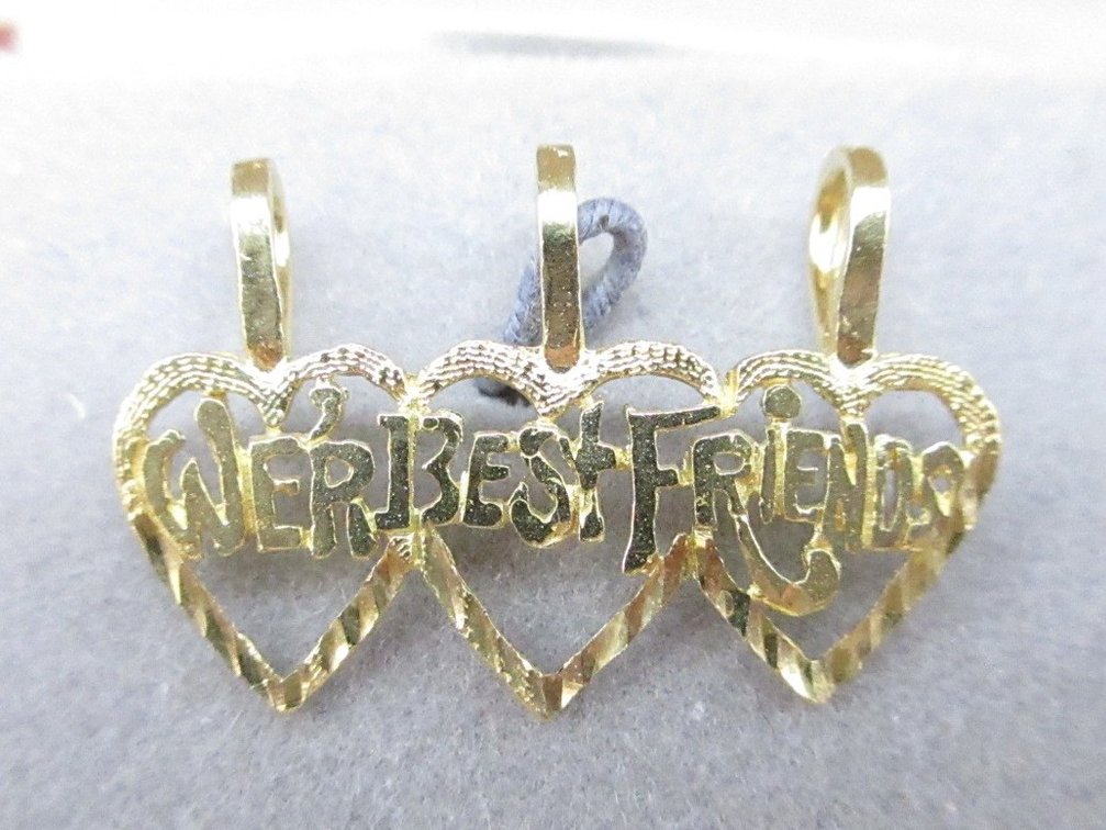 14K Gold "We're Best Friends" pendant