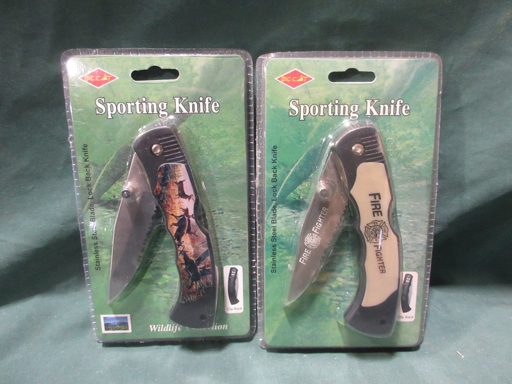 (2) Big Cat Sporting knives