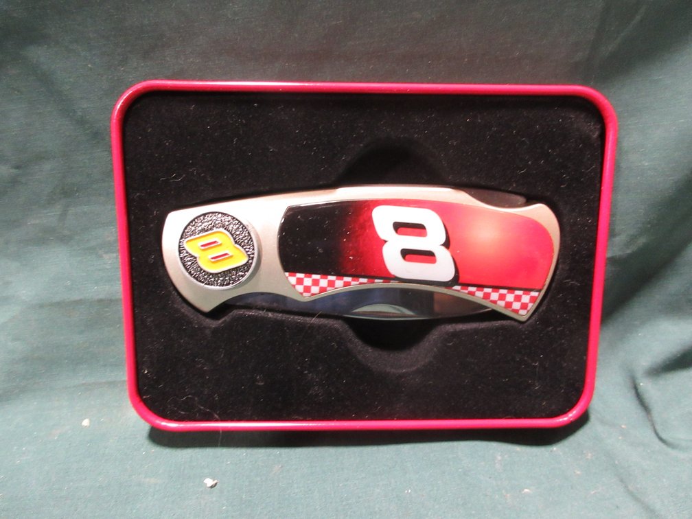 #8 Dale Earnhardt Racing pocket knife in tin