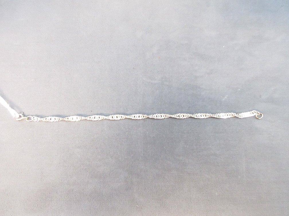 .925 silver twist chain bracelet