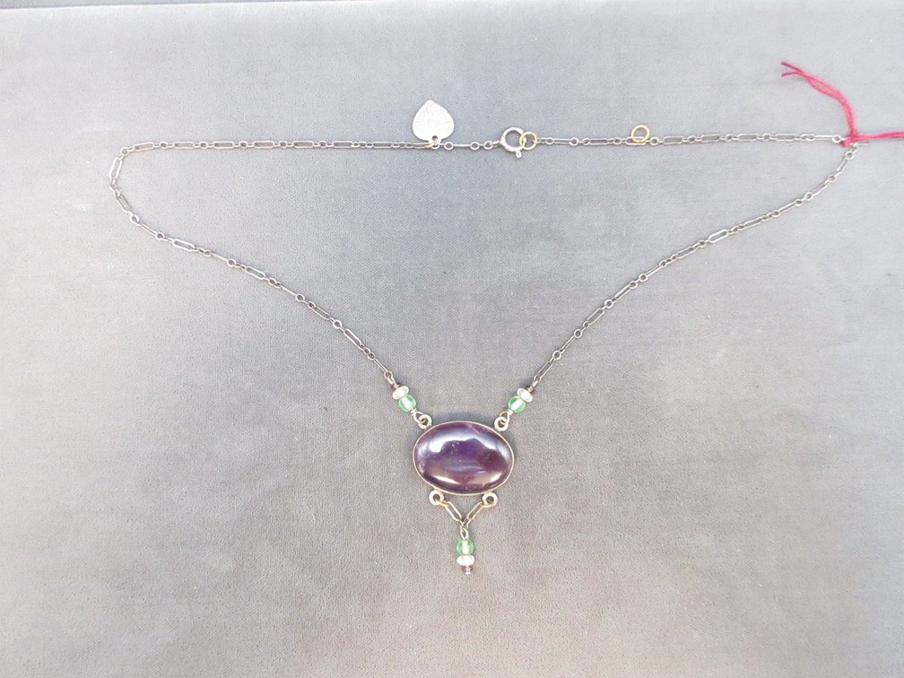 .925 Silver Lucy Isacs necklace with stones