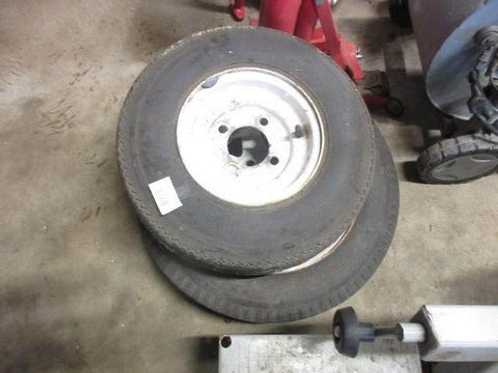 (2) Small trailer tires