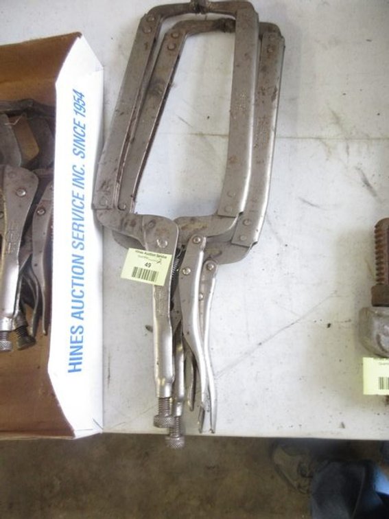 (2) Long jaw vise grip locking pliers