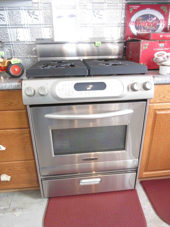 Kitchen Aid stainless propane gas range
