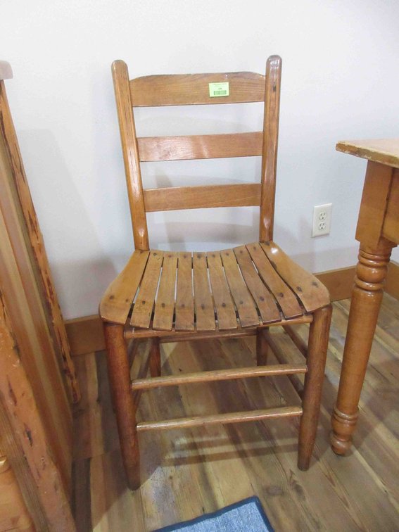 Antique wood dining chair