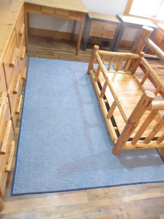 Blue area rug