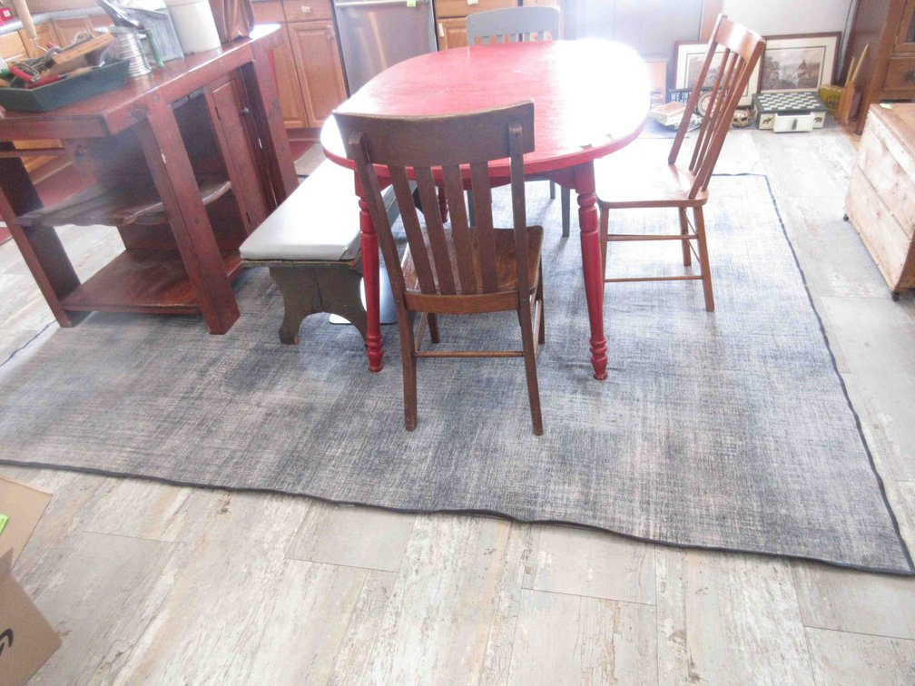 Large area rug with washable cover