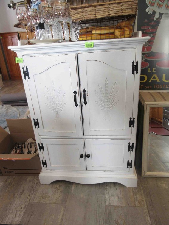 Wood farm style cabinet
