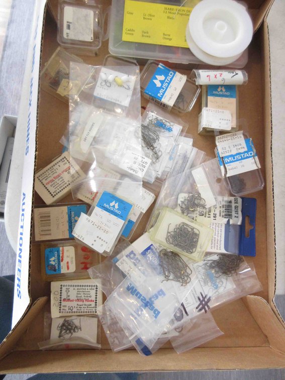 Flat of fly tying supplies