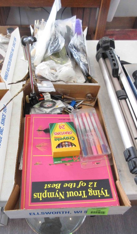 (2) Flats of fly tying supplies
