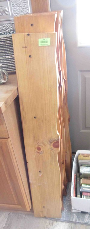 (7) Log floating shelves