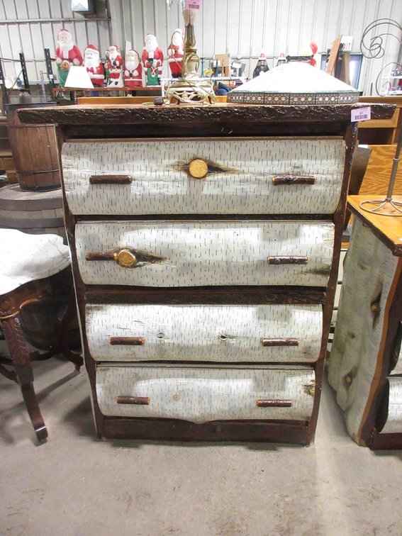 Kroehler rustic solid wood log dresser