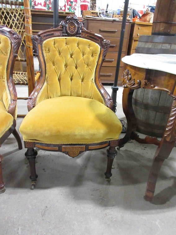 Victorian Rococo parlor chair