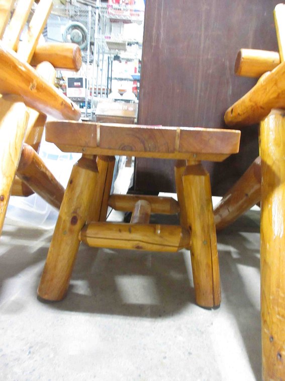 Rustic cedar end table