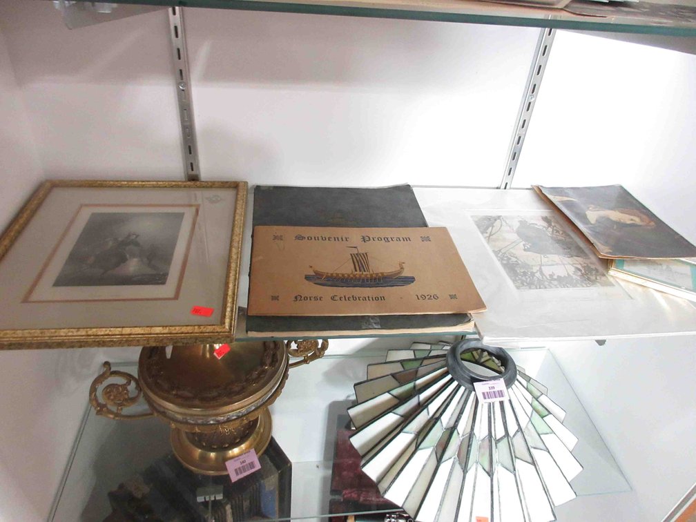 Group of antique photographs and print