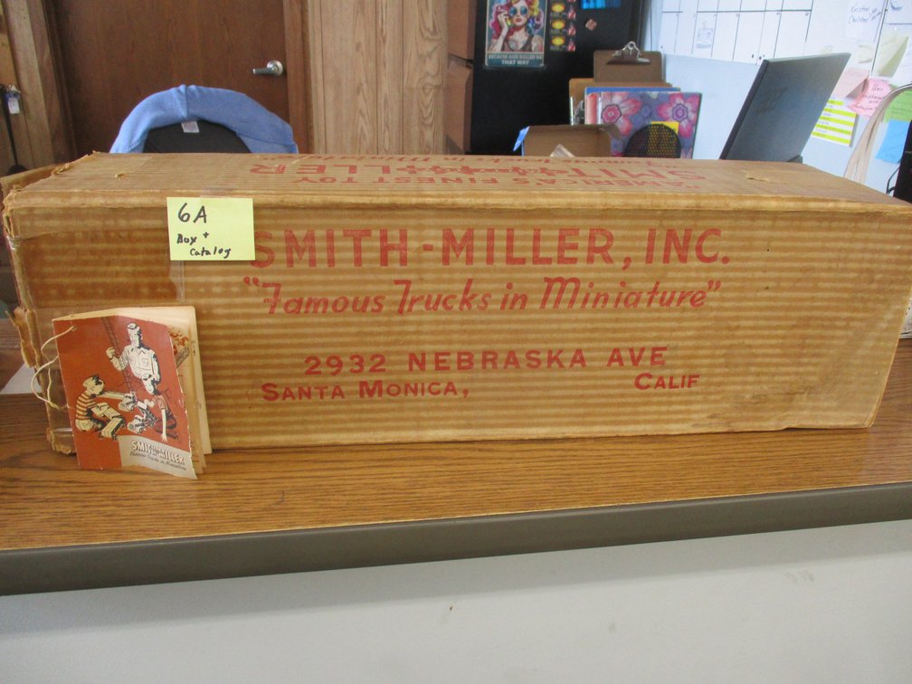 Original box and catalog for Smith-Miller #409-G Mobile tanker