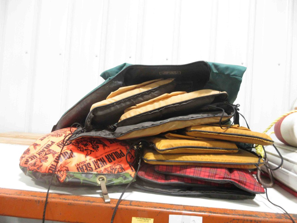 Group of life jackets