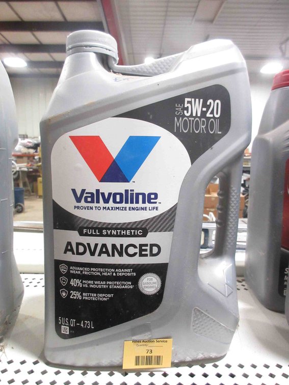 Jug of Valvoline 5W-20 oil