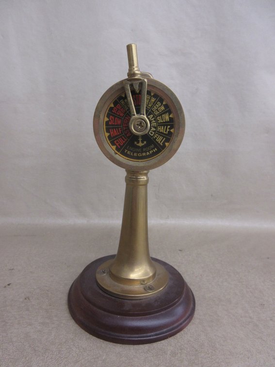 Miniature brass engine order telegraph