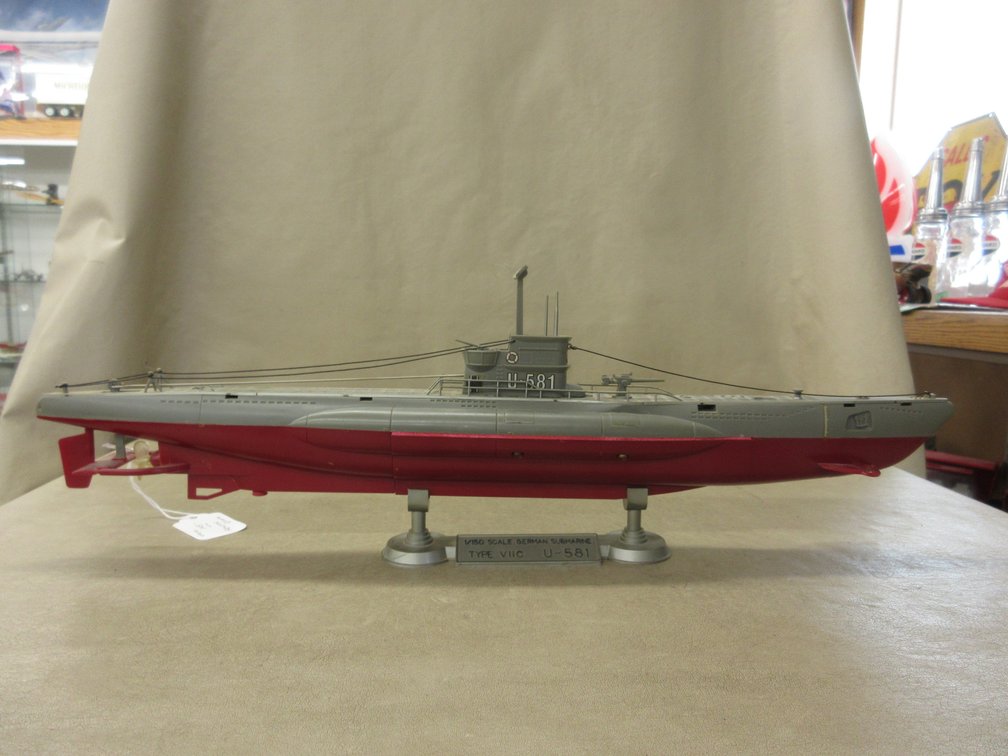 U-581 German Submarine model on stand