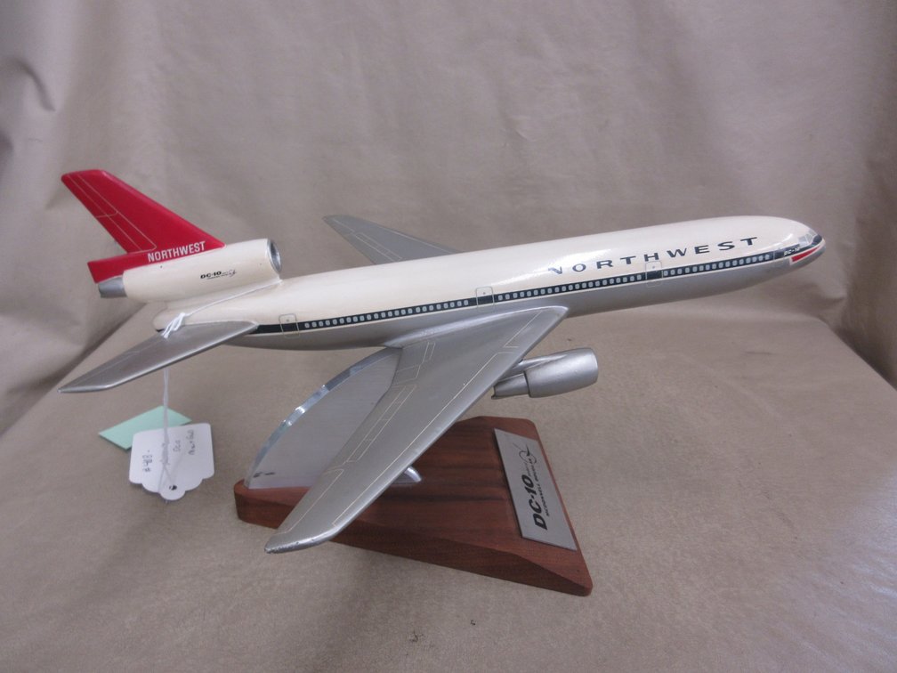 Northwest DC-10 model airplane display