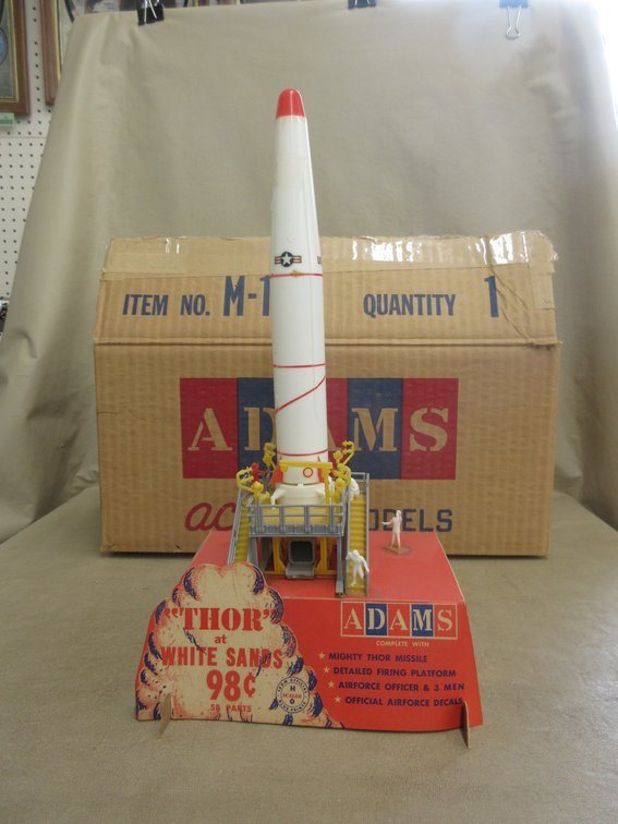 Adams toy "Thor At White Sands" toy missile model