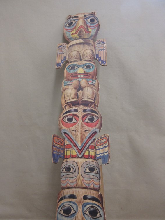 1960 Northwest Airlines cardboard counter Totem Pole