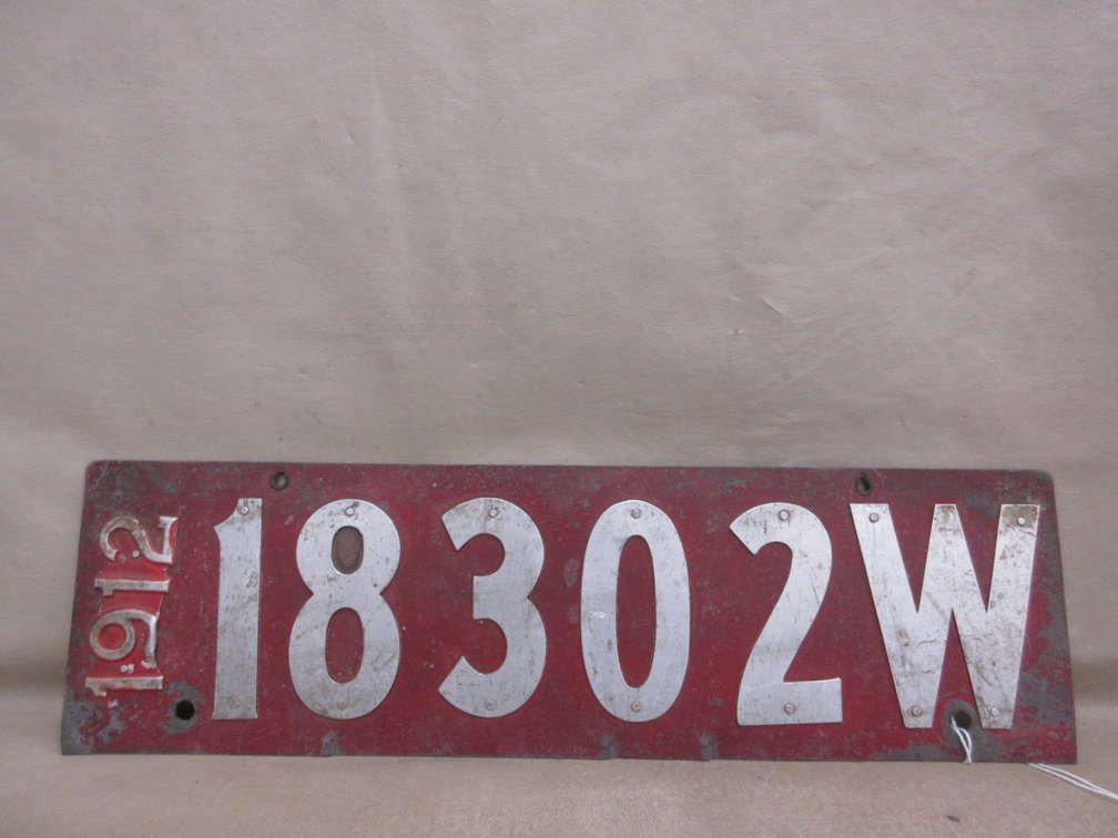1912 Wisconsin license plate